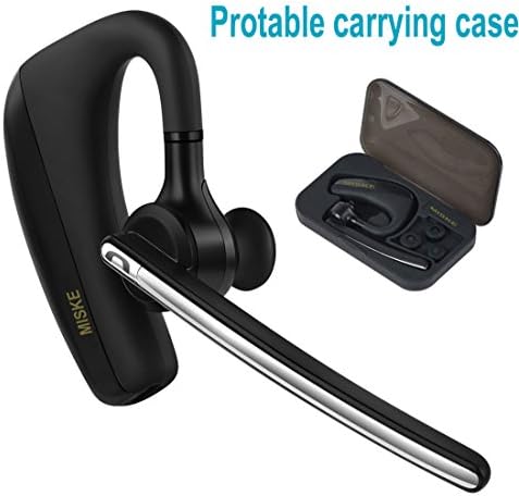Bluetooth Headset, HandsFree In-Ear Earpiece For Driver/Business, Wireless Earphone With 8-10 Hours Talk Time, Mic, Paired with Android iPhone [Included Carrying Case ]