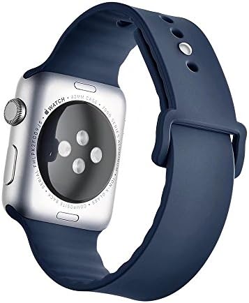 Silicone Sports Dark Blue Watch Band for Apple Watch iwatch 42mm Series 1/2 Bracelet Replacement. (Dark Blue-42mm)
