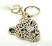 1 X SweetSmile Leopard Jaguar Head Creative Fashion Purse Bag Swarovski Crystal Key Chain