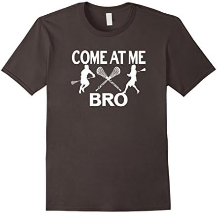 Men's Lacrosse Tshirt Come At Me Bro Lacrosse Shirt Small Asphalt