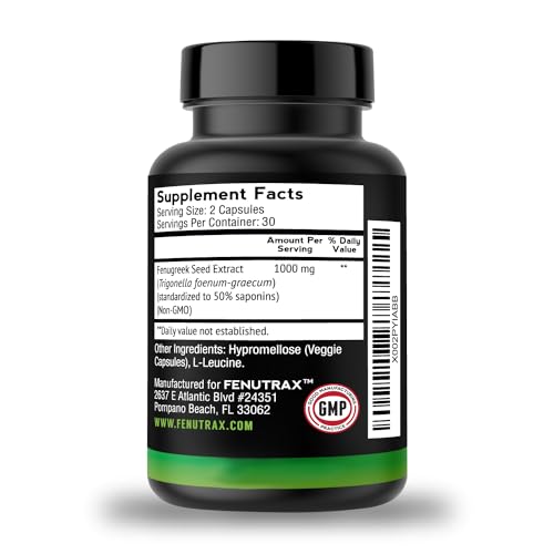 VitaMonk FenuTrax™ Fenugreek Extract 1 Months Supply - Stronger Than Testofen - High-Potency (50%) - Testosterone Support for Men - Muscle Growth, Energy, and Drive (60 Capsules)