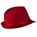 Fedora with Pleated Satin Band - Red W18S44D