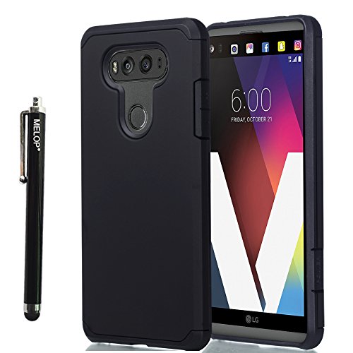 LG V20 Case, MELOP Full Cover Shockproof Heavy Duty Drop Protection Hybrid Dual Layer Defender Protective Case Cover Shell for LG V20 2016 - Black
