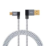CableCreation 3Feet [2-Pack] 90 Degree USB 2.0 A to Micro USB B Cable, Double Angle-Dual Angled Micro USB Cable with Aluminium Case,1Meter, Space Gray