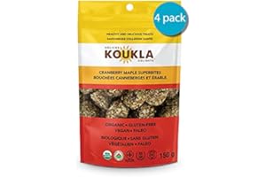 Koukla Delights - Cranberry Maple Coconut Bites, Gluten Free Cookies, Organic, Non GMO, Vegan, Low Carb Snacks, Paleo Snacks 