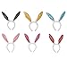 Sequins Bunny Ears Headband, Pack of 6 Hairbands in Assorted Colors for Party Decoration Accessories Party Favors ,Costplay, Birthdays, Halloween, Baby Showers, Everyday Wear,Fits Adults and Children