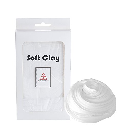 Soft clay for slime by e¡¤xintai, white, 3.5 oz ¡­
