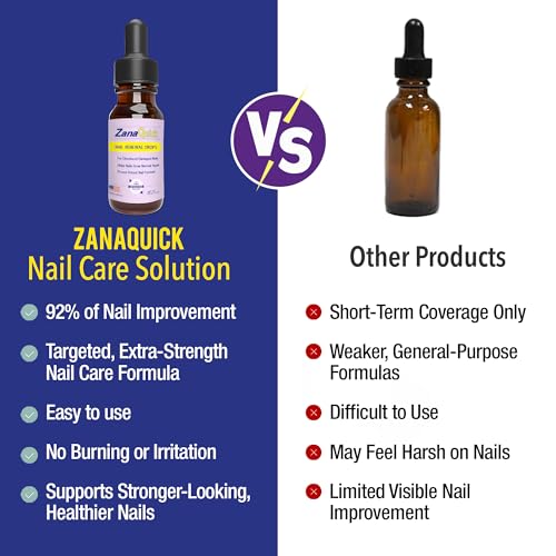 Zanaquick- Gotas para el tratamiento de uñas de los pies ZanaQuick - Paquete de 1 - Solución reparadora de uñas de máxima potencia para uñas de los pies y aletas