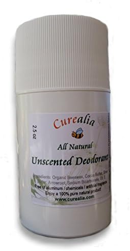 Natural Deodorant Unscented, for Men & Women, 3.4 oz - No Aluminum, No Chemicals