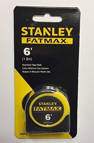 Stanley FATMAX 6 Foot (1.8m) Keychain Tape Rule Tape Measure 6 ft X 1/2 in#from__halfdomestores GERHJT144996