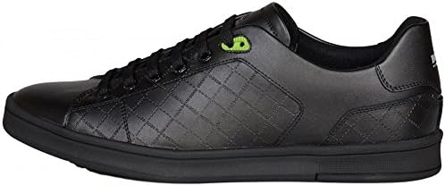 Hugo Boss Footwear Green Ray Check Low Top Leather Black Trainer 11