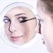 FRCOLOR 10X Magnifying Mirror with 3 Suction Cups, Cosmetic Make Up Mirror Pocket Mirror Travel Makeup Mirror 5.9 Inch, Used for Precise Makeup - Eyebrows/Tweezing (White)