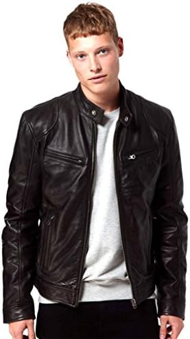 V4M Men's X Rider Leather Jacket 4XL Red
