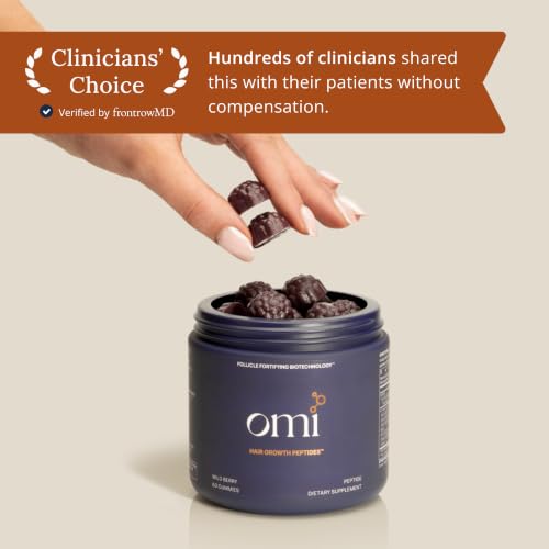 OMI - Peptides for Hair Growth, Gummies for Women with Patented Follicle Fortifying Biotechnology, Now in Delicious Wild Berry Flavor