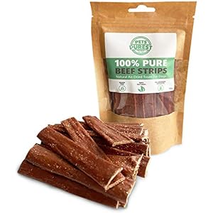 Pets Purest Dog Treats Beef Strips UK - 100% Natural Air-Dried Chews for Dogs, Puppy & Senior. Pure Healthy…
