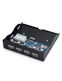 phoneix 3.5-in Hub USB 2.0 de 4 puertos Adaptador de Expansión Conector Panel Frontal disquete Bay