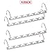 4 Pack Closet Magic Space Saving Hangers Organization, Wardrobe Space Saver Hanger oragnizer, Multi Hanger for Clothes Jeans Pants