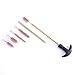 Pistol Gun Cleaning Kit with Metal Brushes, Patches and Swabs, Anti-Rust Silicone Cloth in Zippered Organizer Compact Case (17 Pieces) by BOOSTEADY Universal Rods Caliber 22 357 38 40 44 45 9mm