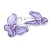 50pcs Wired Mesh Stocking Glitter Butterflies (Purple)