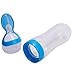 3 Ounce Feeding Bottle, Homure Silicone Squeeze Baby Food Dispensing Spoon for Infant Newborn Toddler Food Supplement, Blue