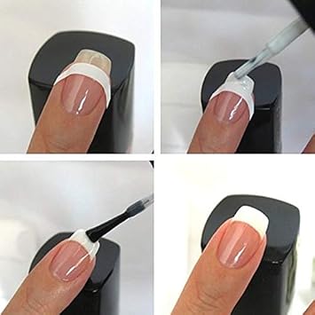 Amazon Com Art Sticker Nail 240pcs 5 Sheets Nails Guide Tips