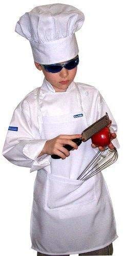 XL CHEFSKIN CHEF SET Kids Children Chef jacket + Apron +Hat , kids 8-11 years old - Thumbnail 4