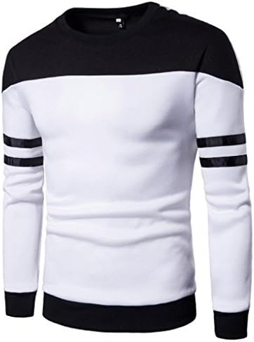 Mens Shirt,Kstare Clearance Men Patchwork V Neck Long Sleeve Slim Fit Tee T-shirt Casual Outwear Tops