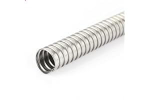 1m Length 304 Stainless Steel Metal Tube Threaded Hose Wire Cable Flexible Pipe Sleeve, for Protection Hose DIY Parts(25mm)