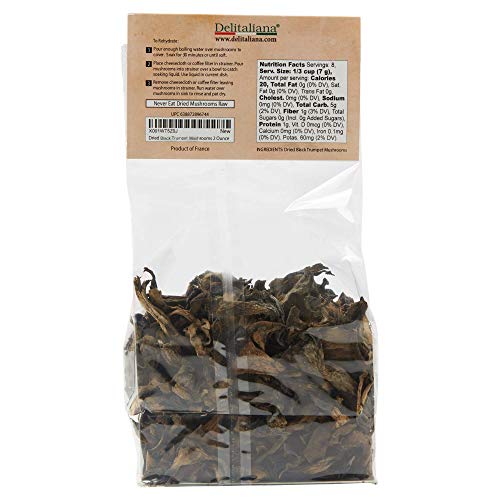 Dried Black Trumpet Mushrooms 2 Ounce