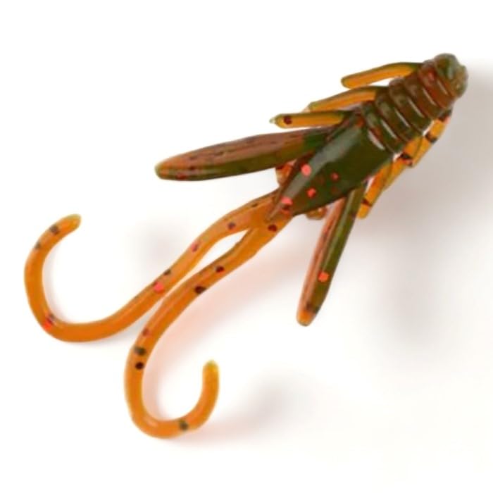 FISHIN ADDICT NANO-CRAY 40mm (1.5'') Crayfish Bug micro fishing lure soft plastic - 10 pack (CHERRY COLA)