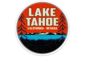 DESTINATIONS DECAL Lake Tahoe California Nevada 3" Vinyl Decal Sticker Vintage Style Distressed Laptop Bumper