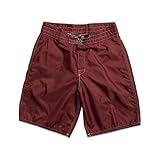Birdwell Men's 312 Nylon Board Shorts, Long Length (Burgundy, 33)