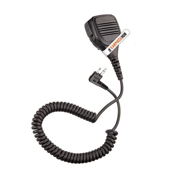 PRO HD LARGE KEVLAR Microphone Shoulder Speaker Mic SPEAKER Compatible with MOTOROLA 2 PIN RADIO DP1400 GP300 CP040 CP110 CP200 Walkie Talkie
