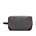 TOUPONS Men's Travel Toiletry Organizer Bag Canvas Shaving Dopp Kit TSA Approved (Grey)