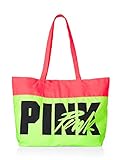Victoria's Secret PINK Beach Canvas Tote Pink/Green