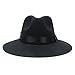 ELENKER Unisex Fedora Hat Bowler Hat Gangster Classic Porkpie Derby Hats Black