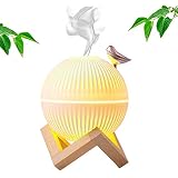 DAKSENG Essential Oil Diffuser Ultransonic Aromatherapy Oil Mist Humidifier Vaporizer for Small House or Office 330ML Lark Bird with Colorful LEDs Lights Valentines Gift for Women Men