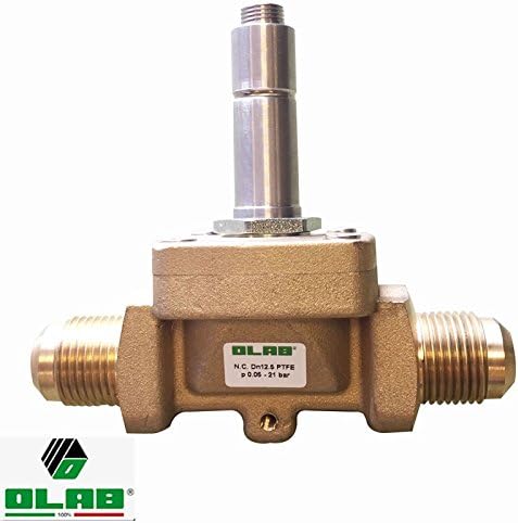 Olab 30110 HVAC Pilot Operated 3/8" SAE Flare dn 6.5 Conn. Solenoid Valve is Designed to be Installed on Refrigeration and A/C Systems refrigerants R134A, R22, R407C, R404A, R507 (24 V DC)