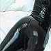Sorrica Women's Sexy Pu Faux Leather Catsuit Teddy Clubwear (M, Black)