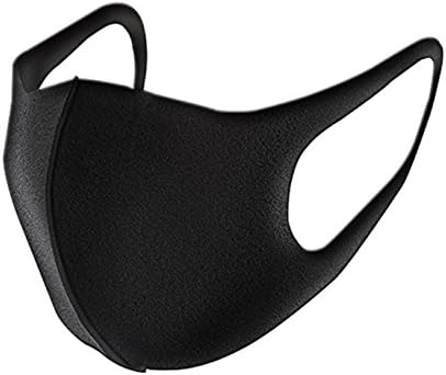 3-Pack Black PM 2.5 Cotton Face Mouth Mask Muffle with Fliter Respirator Comfy Reuseable Dustproof Antibacterial Mouth Cover Warm Windproof Face Protective Guaze Mask