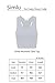 Simlu Women Basic Sleeveless Sexy Racerback Cotton Bustier Cropped Tank Top Vest Medium Black