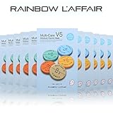 Korean Skin Care L’Affair V5 Moisturizing Hyaluronic-Acid Vitamin Facial Sheet Mask Brings the Powerful Strength of K-Beauty Skin Care in a Face Mask Sheet Set 10 Pcs