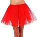 YoungLove Women 3 Layered Tulle Ballerina Running Tutu Skirt, Red