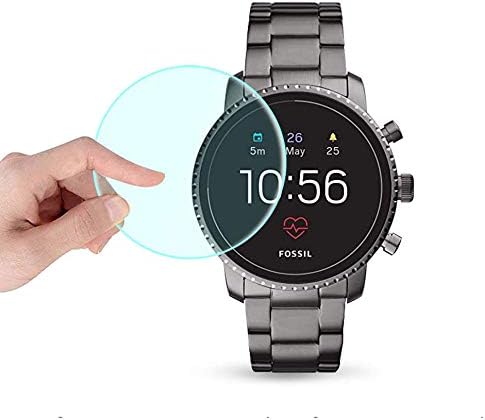 For Fossil Q Explorist HR Gen4 Screen Protector, Maxhood 1Pack 9H Hardness 0.3mm Premium 2.5D Watch Tempered Glass Screen Protector for Fossil FTW4012 Men's Gen 4 Explorist HR Smartwatch