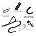 Pettom Military Tactical Dog Leash Short Nylon Bungee Traffic Quick Release Lead Rope with Control Handle for Large Dogs Hunting Training Jogging(Black)