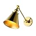 BAYCHEER Industrial Vintage Wall Sconce Wall Lamp Light Fixture with Cone Shade for Indoor Bar Warehouse Hallway Restaurant with E26 Light Bulb Socket, Gold primary