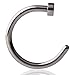 Ruifan 6pcs Stainless Steel Body Jewelry Piercing Earrings Nose Hoop Ring Unisex 18 Gauge 5/16