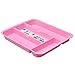Qianle Plastic Silverware Cutlery Tray 4 Compartment Drawer Organizers Pink