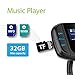 Bluetooth FM Transmitter Quick Charge 3.0, Wireless Car Radio Transmitter Kit 1.7” LED Display, Dual USB Ports, Compatible iPhone, Samsung, etc, Hands Free Kit