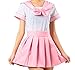 WenHong Japan School Uniform Dress Cosplay Costume Anime Girl Lady Lolita (ASIA Small, Pink02)